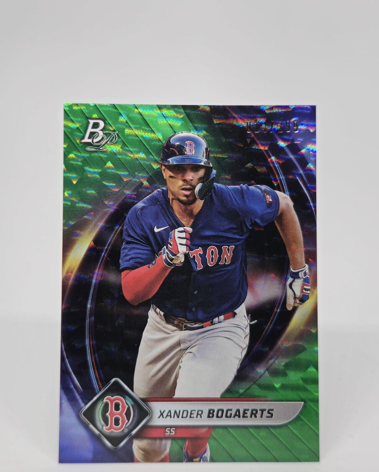 2022 Bowman Platinum #3 Xander Bogaerts Emerald Ice Foilboard #/299