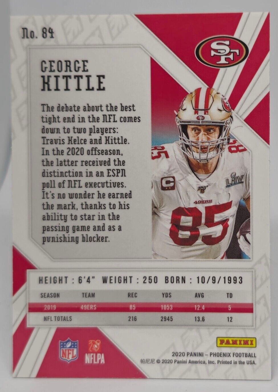 2020 Panini Phoenix - Fire Burst George Kittle #84