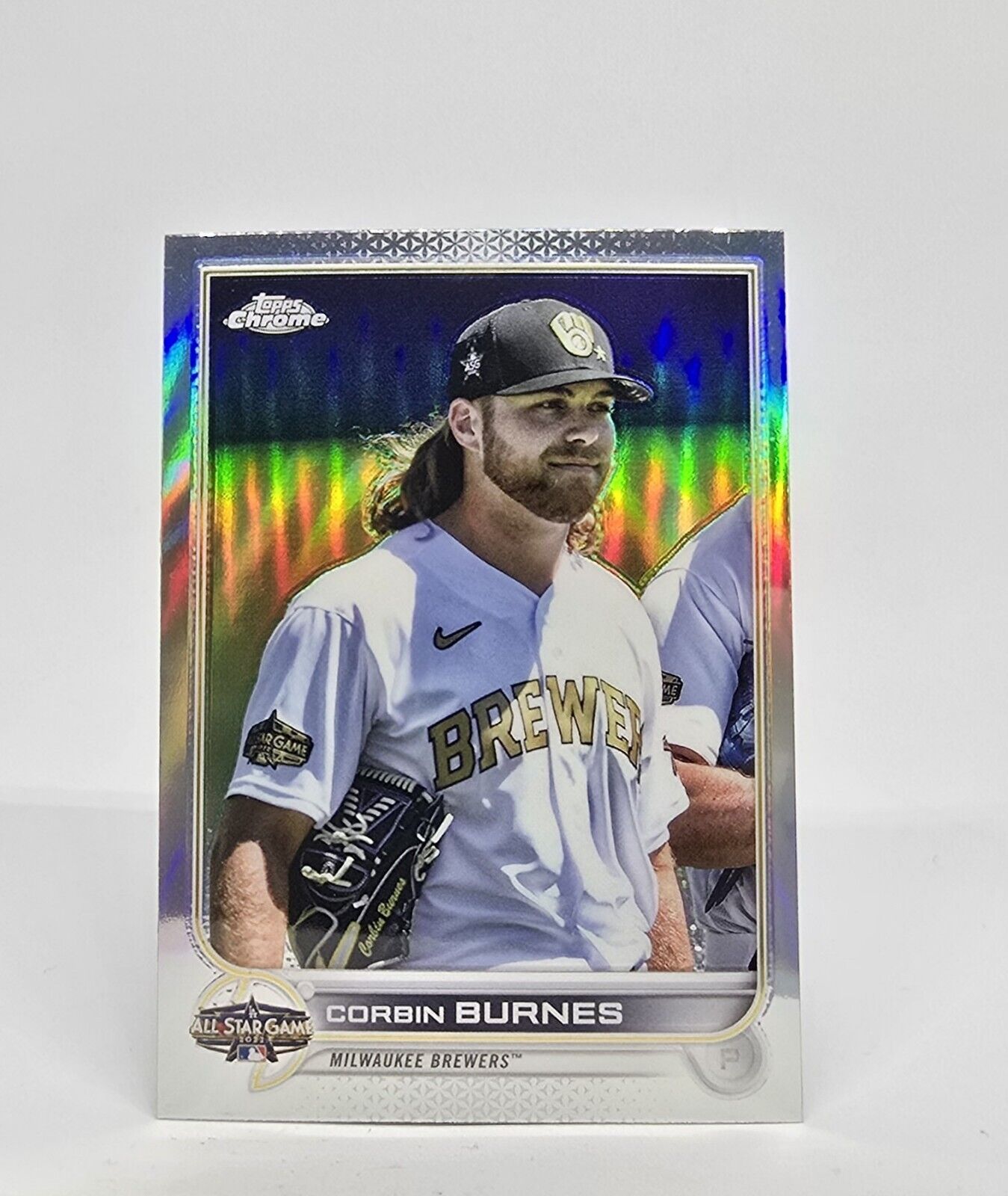2022 #ASGC-40 Corbin Burnes Topps Chrome Update All Star Game Refractor Brewers