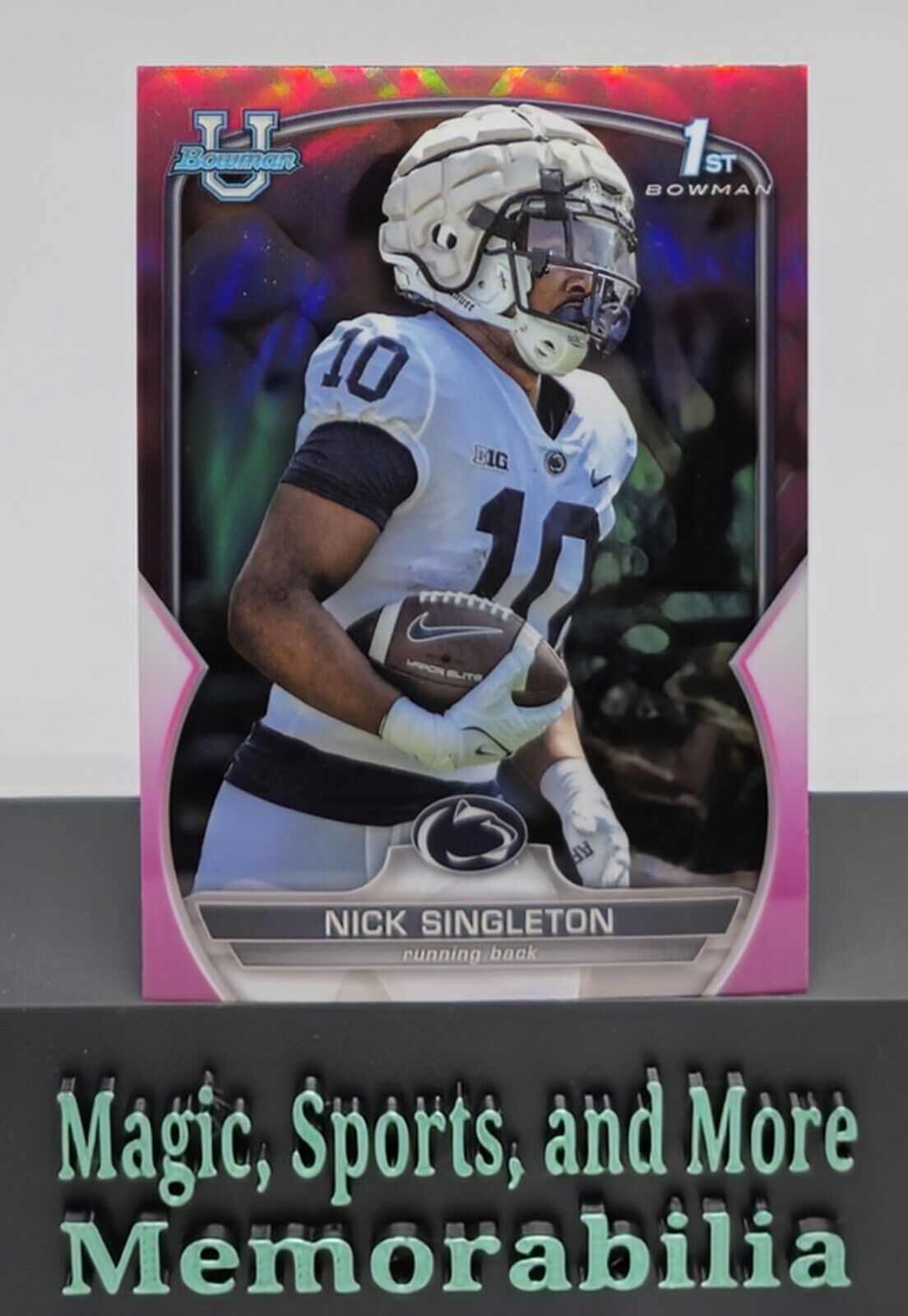 2022 Bowman Chrome U Nick Singleton 1st Chrome Pink Refractor #87