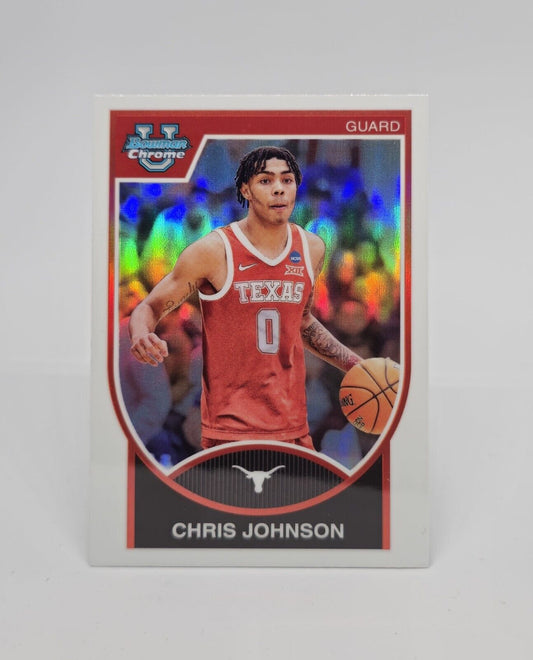Topps 2024 Bowman Chrome U Chris Johnson #07B-27 Bowman Insert Texas
