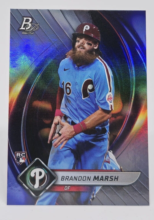 2022 Bowman Platinum #4 Brandon Marsh RC Philadelphia Phillies