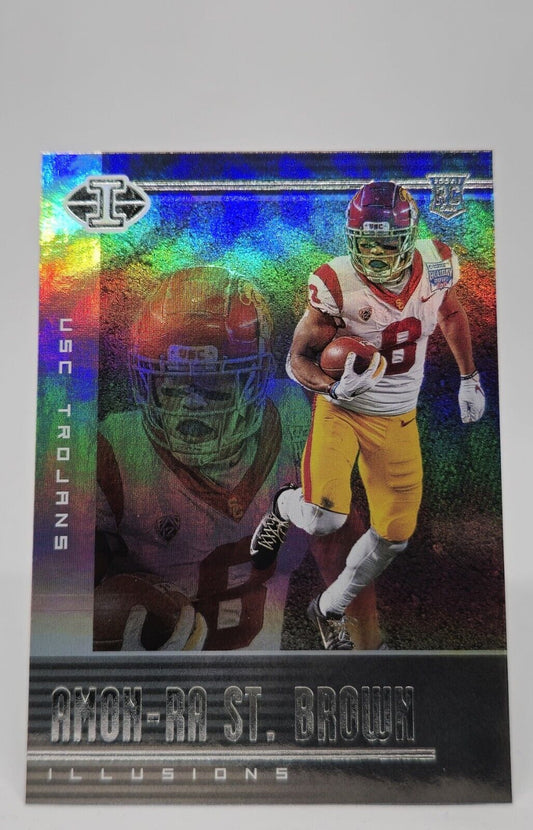 2021 Panini Chronicles Illusions Draft Picks AMON-RA ST. BROWN RC #124 