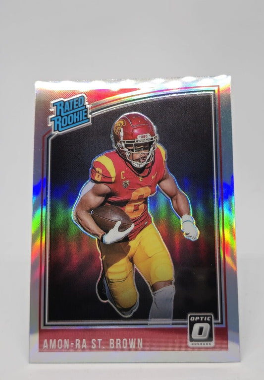 2021 Donruss Optic Detroit Lions Amon-Ra St. Brown Rated Rookie Holo #224 RC 