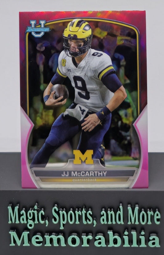 2022 Bowman Chrome University JJ McCarthy Pink Refractor Prospect #48 