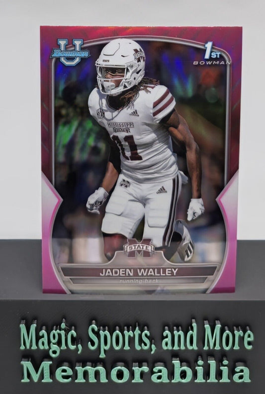 2022 Bowman Chrome University #15 JADEN WALLEY Pink  MISSISSIPPI STATE 