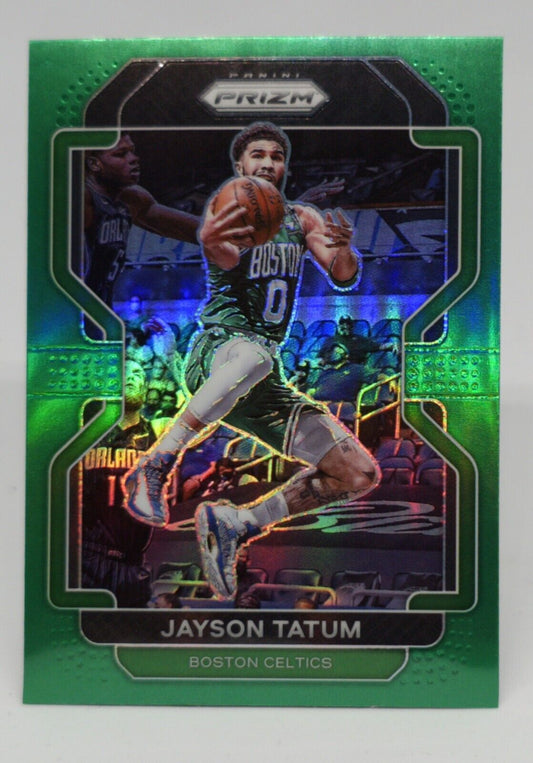 2021-22 Panini Prizm Jayson Tatum - Green Prizm #13 