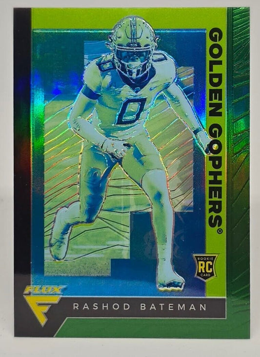 2021 Panini Chronicles Draft Picks Flux Green Prizm Rashod Bateman #243 RC