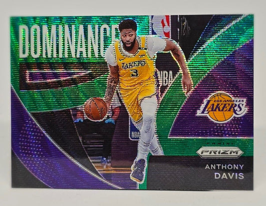  2021-22 Panini Prizm Anthony Davis #20 Dominance Prizm Green Los Angeles Lakers