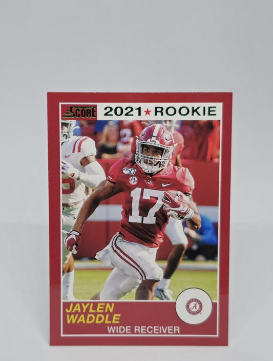 2021 Panini Chronicles Score Draft Picks Jaylen Waddle Green Foil RC Card #64
