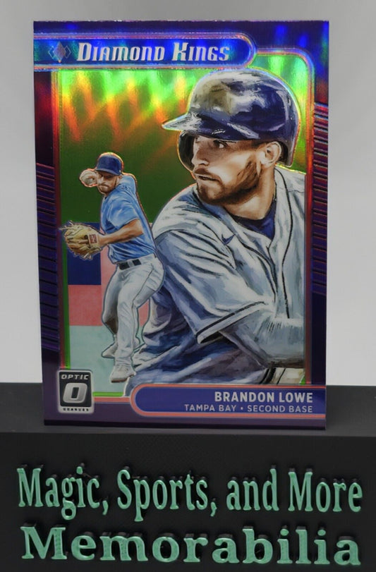 2021 Panini Donruss Optic Brandon Lowe Diamond Kings Tampa Bay Rays #1