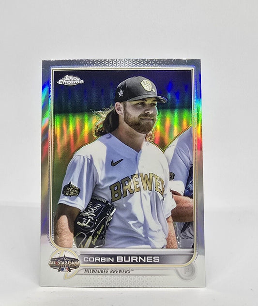 2022 #ASGC-40 Corbin Burnes Topps Chrome Update All Star Game Refractor Brewers