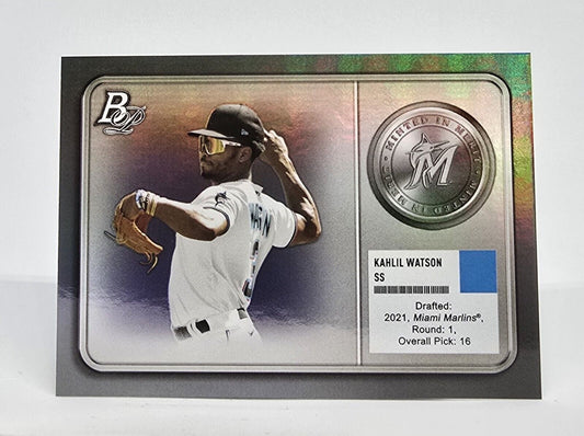 2022 Bowman Platinum Kahlil Watson MINTED IN MERIT #MM-10 Marlins ROOKIE