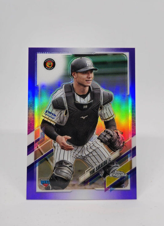 2021 Topps Chrome Nippon Pro Purple Refractor /299 YUKI SAKAEDA Card #163 