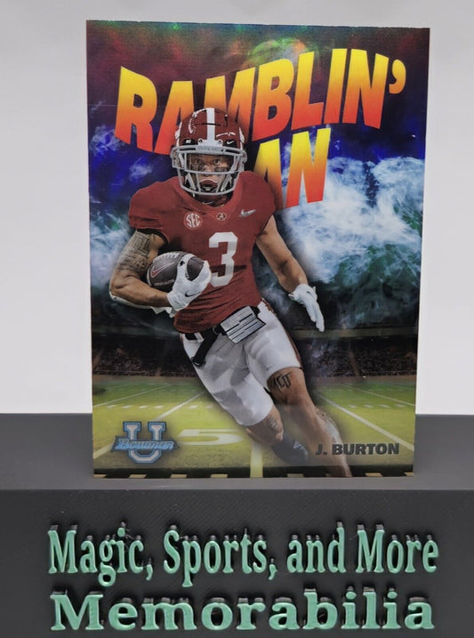 2022 Bowman U Chrome Football Jermaine Burton Ramblin Man RM-13 Alabama Bengals 