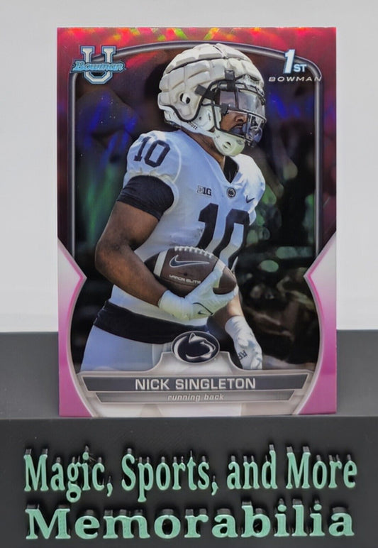 2022 Bowman Chrome U Nick Singleton 1st Chrome Pink Refractor #87