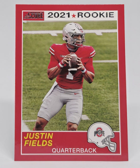 2021 Panini Chronicles Score JUSTIN FIELDS RC #59 Chicago Bears ROOKIE CARD